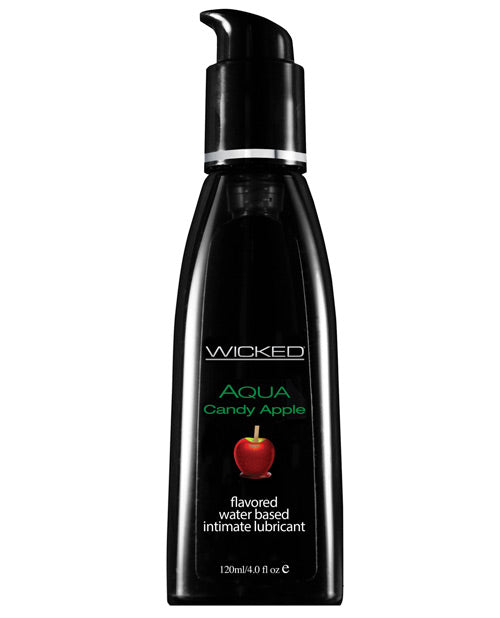 Wicked Sensual Care Aqua Waterbased Lubricant - 4 Oz Candy Apple
