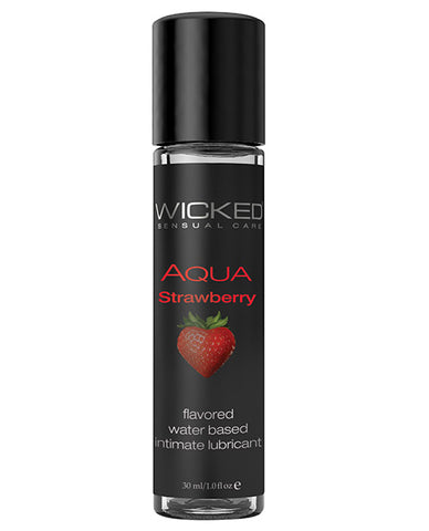 Wicked Sensual Care Aqua Waterbased Lubricant - 1 Oz Strawberry