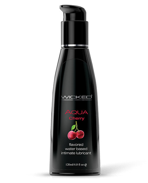 Wicked Sensual Care Aqua Waterbased Lubricant - 4 Oz Cherry