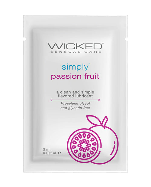 Wicked Sensual Care Simply Water Based Lubricant - .1 Oz Passion Fruit