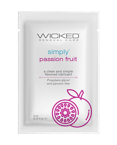 Wicked Sensual Care Simply Water Based Lubricant - .1 Oz Passion Fruit