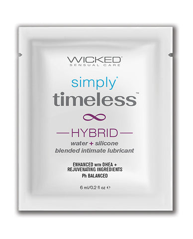 Wicked Sensual Care Simply Timeless Hybrid Water & Silicone Lubricant - .2 oz