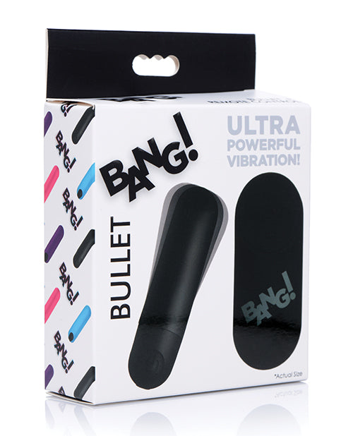 Bang! Vibrating Bullet W- Remote Control - Black