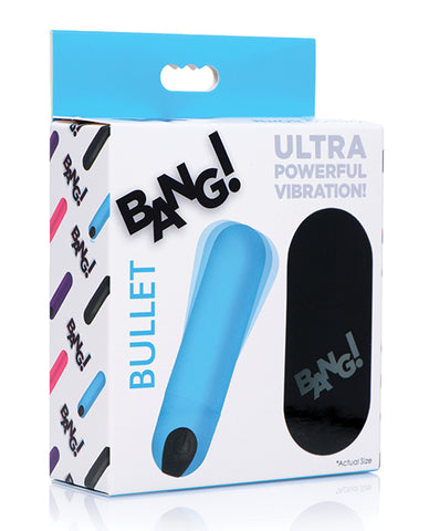 Bang! Vibrating Bullet W- Remote Control - Blue