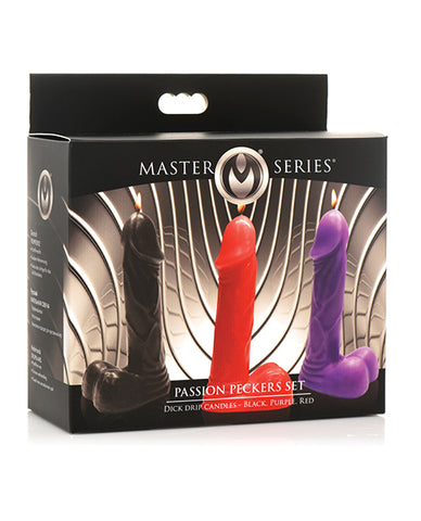 Master Series Passion Peckers Dick Drip Candle Set - Asst. Colors