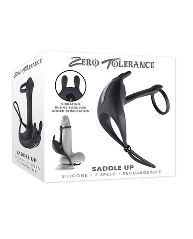 Zero Tolerance Saddle Up Cock & Ball Vibrator - Black