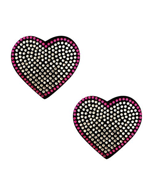 Burlesque Heart N' Soul Crystal Heart Nipztix - Pink-clear O-s