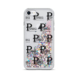 Liquid Glitter iPhone Case With Black Lettering