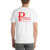 Men's White T-Shirt With Red Lettering