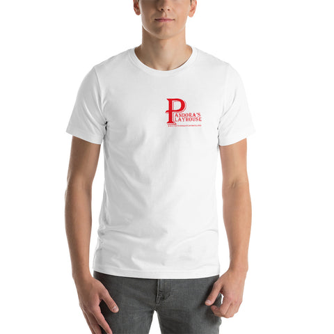 Men's White T-Shirt With Red Lettering